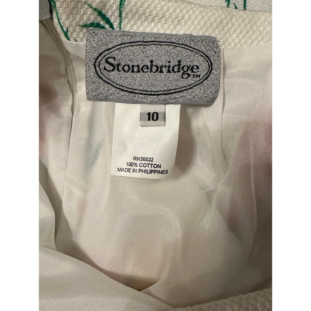 Stonebridge Vintage White Floral Skirt Size 10 NWT - Picture 3 of 3